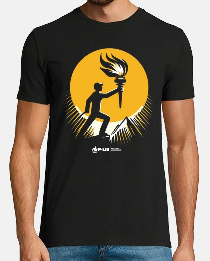 Tee-shirt je porte le flambeau nbg - homme noir
