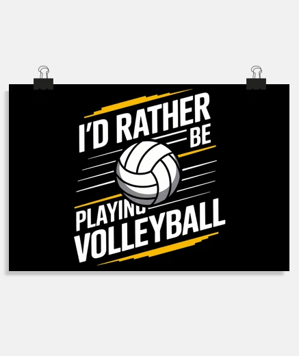 Poster je préfèrerais jouer au volley-ball cit