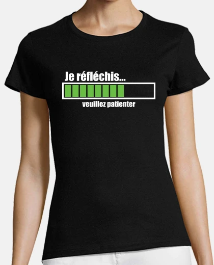 Tee-shirt je réfléchis cadeau papa humour