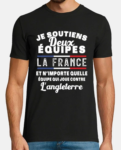 Tee-shirt Je soutiens deux équipes la France