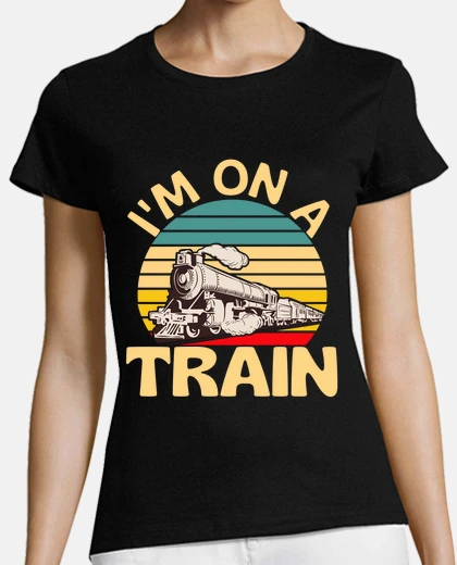 Tee-shirt je suis dans un train locomotive love
