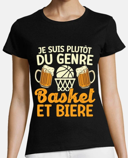 Tee-shirt Je Suis Du Genre Basket Et Biere