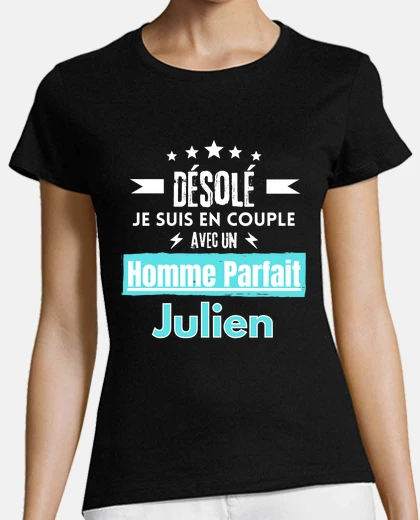 Tee-shirt Je suis en couple avec Julien