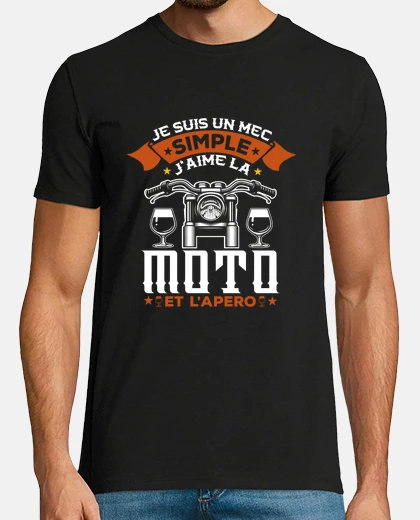 Tee-shirt Je suis un mec simple moto apéro