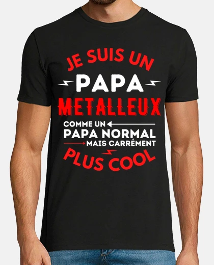 Tee-shirt Je suis un papa metalleux