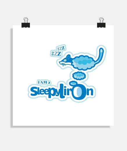 Poster je suis un t- shirt liron endormi