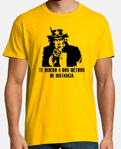 Tee-shirt Je t39aime 2 mètres - noir