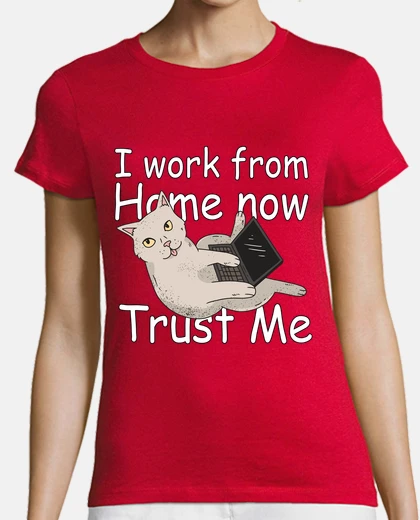 Tee-shirt je travaille à domicile faites-moi conf
