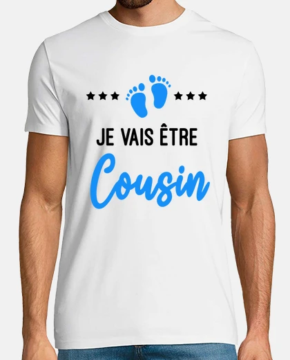 Tee-shirt je vais etre Cousin cadeau naissance