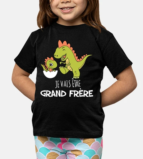 Tee-shirt Je vais etre grand frere Dinosaure