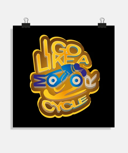 Poster je vais like une moto en t- shirt