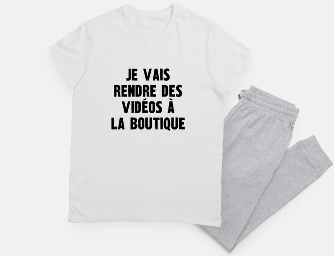 Pyjama je vais rendre des vidéos