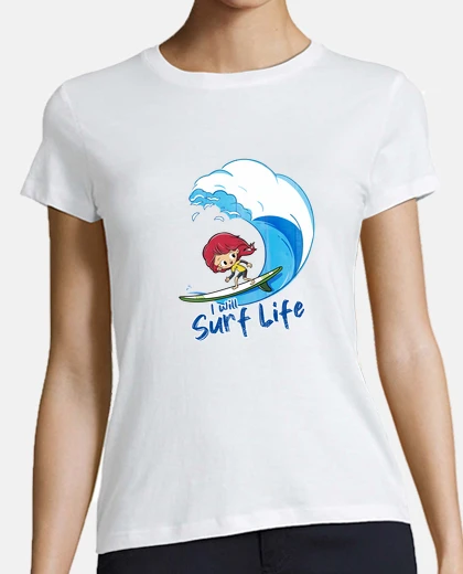 Tee-shirt je vais surfer sur la vie