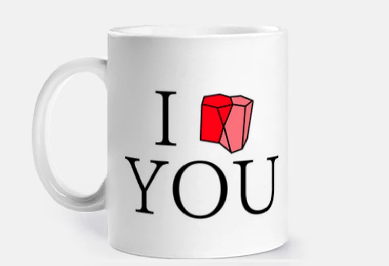 Mug je vous escute. tasse pour gaucher