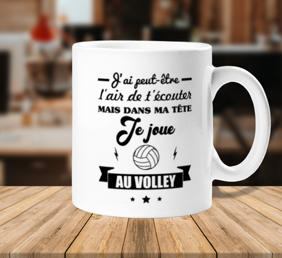 Mug cadeau humour homme femme volley-ball