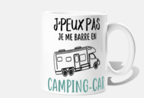 Tasse de camp en émail de camping-car / cadeau de camping-car personnalisé  / son et le sien / cadeau de voyage de couple / accessoires camping /  caravane rétro -  France