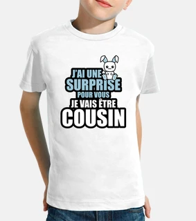 Tee shirts Enfant Annonce grossesse cousin Livraison Gratuite