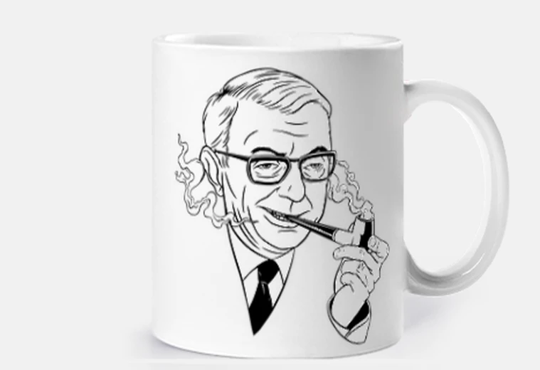 Mug jean-paul sarte philosophe prix nobel tasse café thé croissants infusion tisane 
