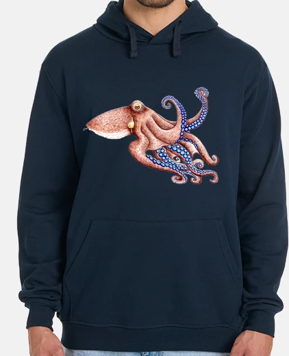 Sweat jersey poulpe bleu
