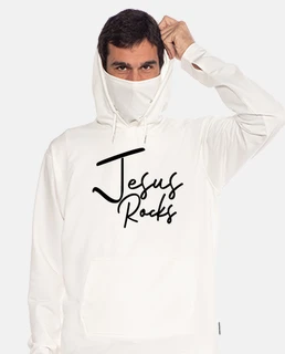 Jesus Rocks  Christian Inspiration Affirmation  Black