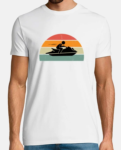 Camiseta jet ski vintage scooter de agua hombre
