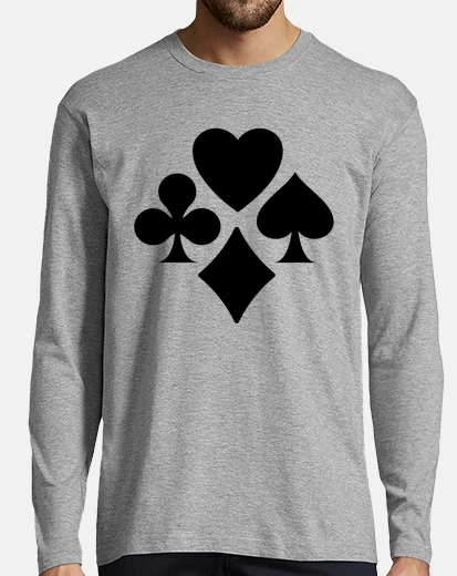 Tee-shirt jeu de cartes, t-shirt à manches longues pour hommes