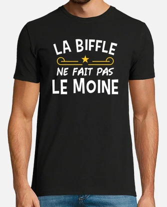 Tee shirt avec phrase shops humoristique homme