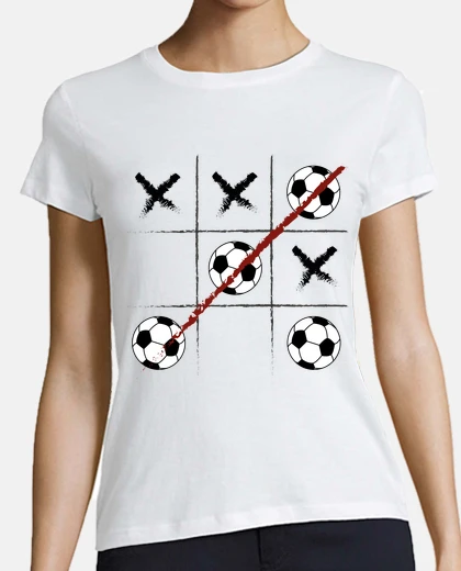 Tee-shirt jeu trois en ray au ballon de football 