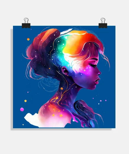Poster jeune femme mode tendance poster affiche 
