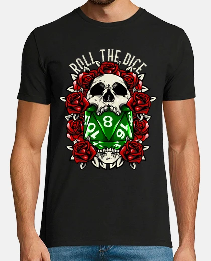 Tee-shirt jeux de rôle geeks lancer les dés rpg donjons et dragons