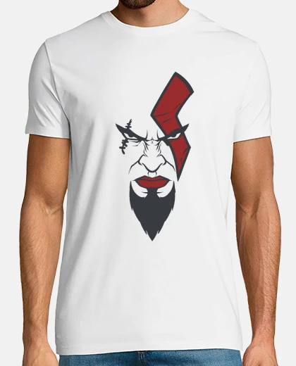 Tee-shirt Jeux Vidéo - Kratos Face black shirt - Tshirt Homme
