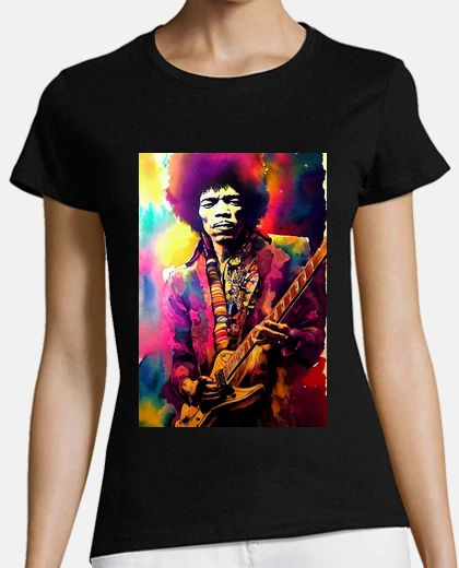 Camiseta Jimi Hendrix a todo color