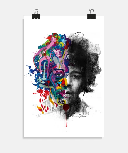 Poster jimi hendrix color