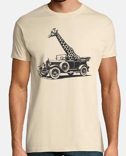 Camiseta Jirafa, Coche Vintage, Coches