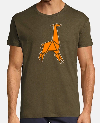 Camiseta jirafa de origami