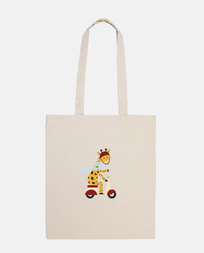 Bolsa jirafa en la motocicleta