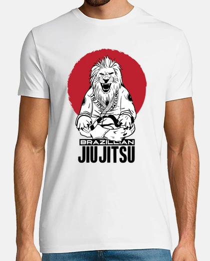 Tee-shirt jiu jitsu brésilien lion coucher de sol