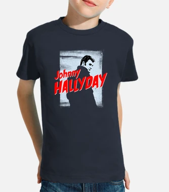 Johnny hallyday. boy short sleeve navy tostadora