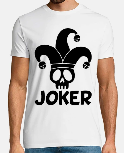 Camiseta joker negro y calavera
