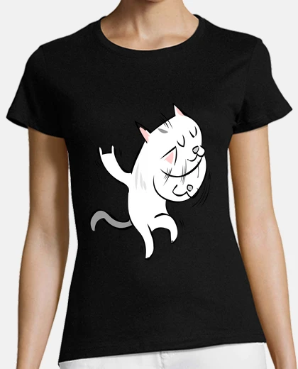 Tee-shirt joli chat lourde