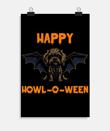 Poster jolie chauve-souris chien cockapoo d39H