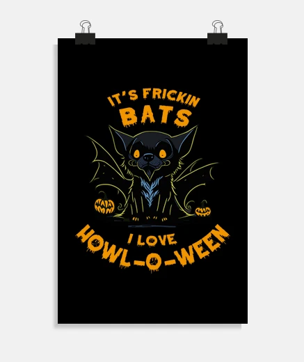 Poster jolie chauve-souris de chien labrador d