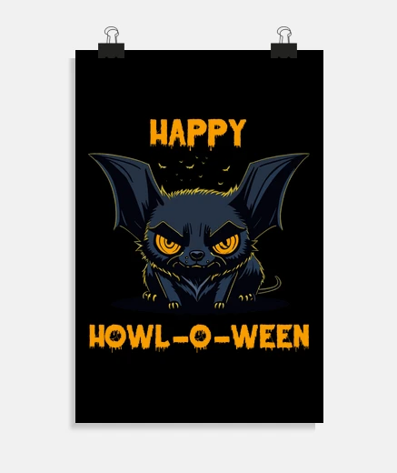 Poster jolie chauve-souris de chien labrador d