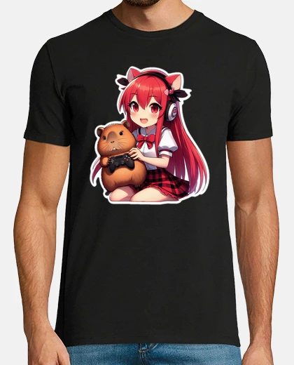 Tee-shirt jolie fille anime capybara