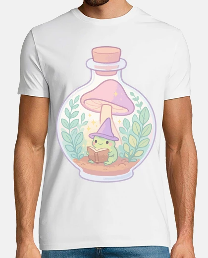 Tee-shirt jolie grenouille lisant un livre plante