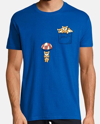 Tee-shirt jolie poche shiba inus