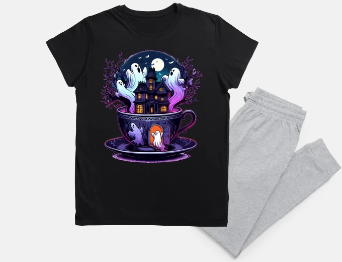 Pyjama jolie tasse de thé hantée d39Halloween
