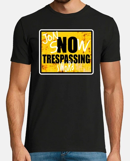 Tee-shirt jon neige pas d'enseigne d'épée d'intrusion