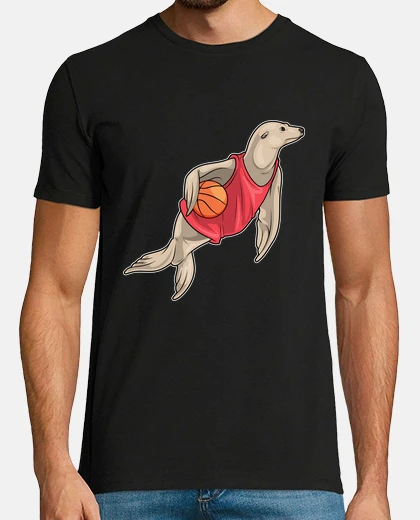 Tee-shirt joueur de basket-ball de phoque