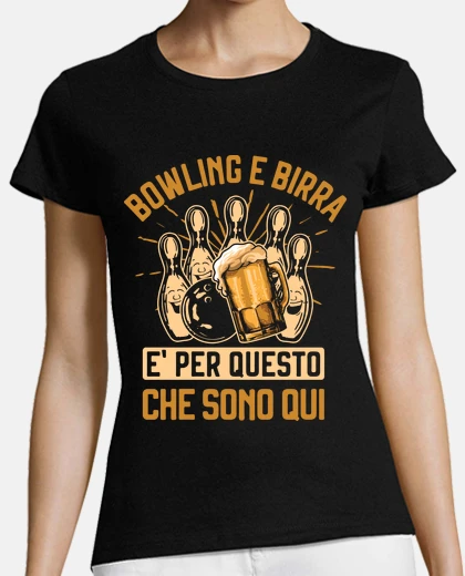 Tee-shirt joueur de bowling et de bowling à la bi